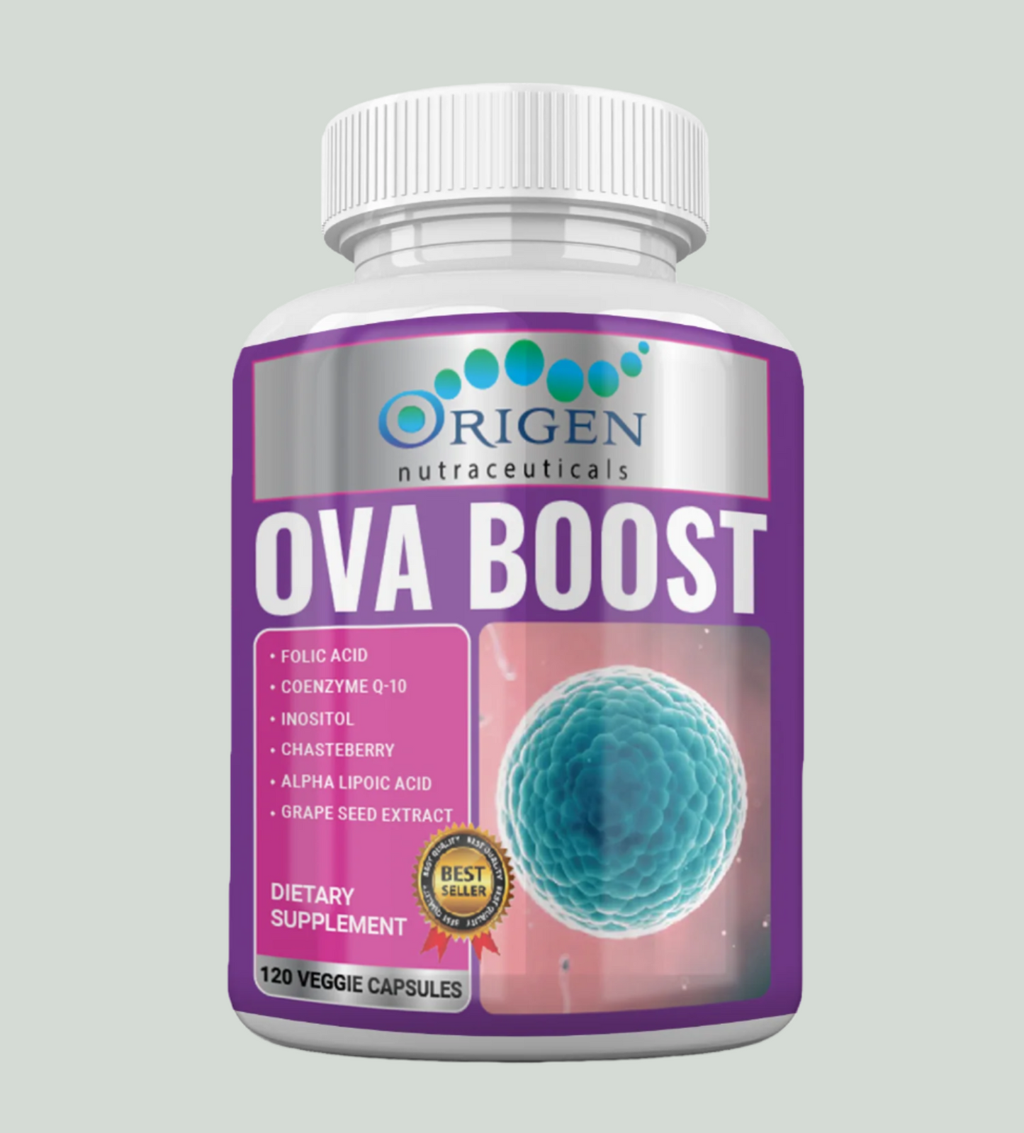 OVA Boost,a supplement designed to help support healthy ovulation and egg quality.OVA Boost offers key Vitamins for Prenatal Wellness.