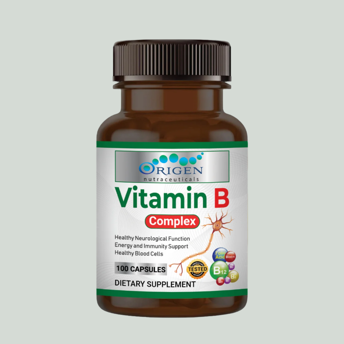 Vitamin B complex supports energy, nervous system health, cognitive function, and cell metabolism. Vitamin B complex promotes healthy hair, skin, and nails.